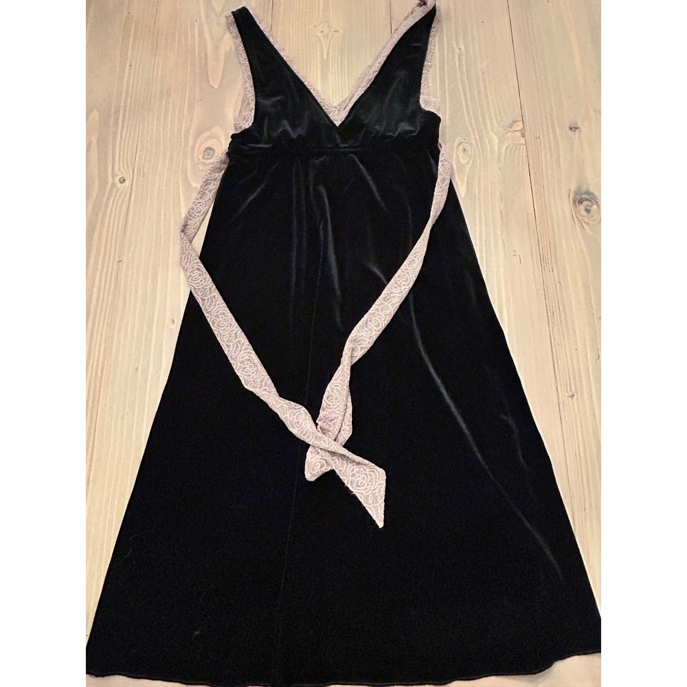 A17 Free People Velvet‎ Mini Dress Lace Trim Sleeveless Party Cocktail - Picture 3 of 4